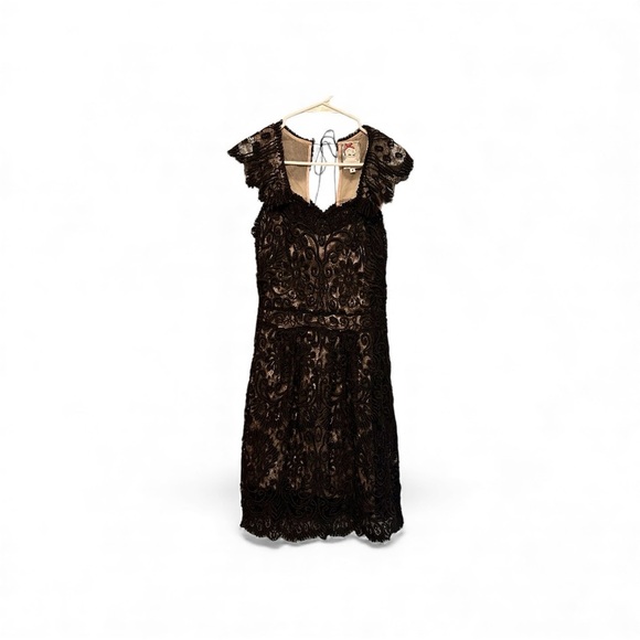 Yoana Baraschi Dresses & Skirts - Yoana Baraschi Black Lace Overlay Dress Size 4